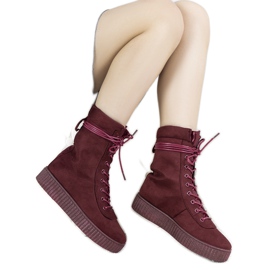 Kastanienbraune Winter-Sneaker Soliz rot