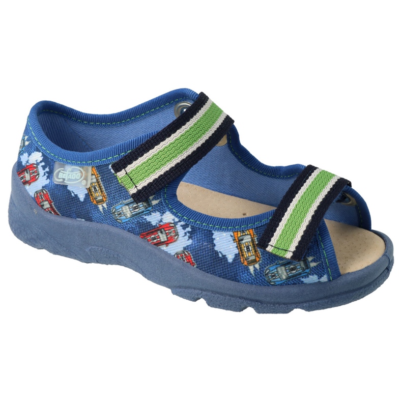 Befado Kinderschuhen Ledereinsatz 869x163 blau