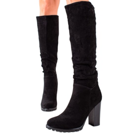 Sixth Sense Elegante Wildlederstiefel schwarz