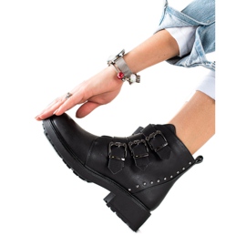 Anesia Paris Arbeiter mit Schnallen schwarz