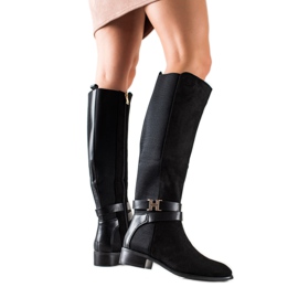 Yes Mile Stylische hohe Stiefel schwarz