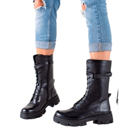 Klassische Stiefel von Sergio Leone schwarz