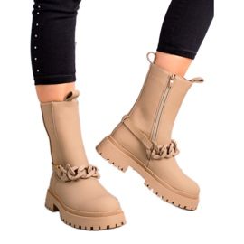 TRENDI Beige Arbeiter mit Zierstreifen