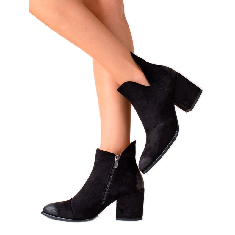 W. Potocki Potocki Wildlederstiefel schwarz