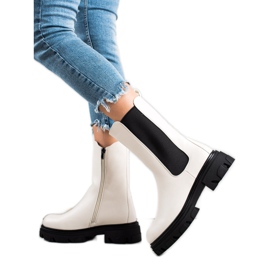 W. Potocki WEISSE STIEFEL WORKERY POTOCKI 21-18001w weiß