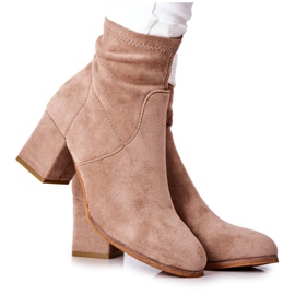 PE1 Damenstiefel Wildleder Beige Merducio khaki