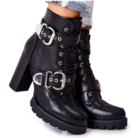 Stiefel an einem Pfosten mit Schnalle Black Flaris schwarz