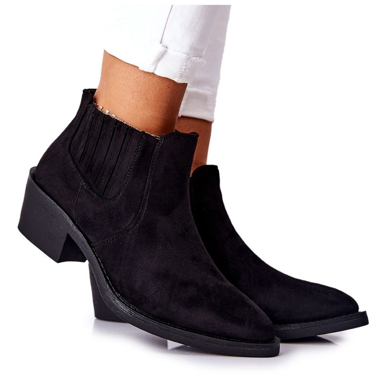 Schwarze Slipper aus Wildleder Assanella