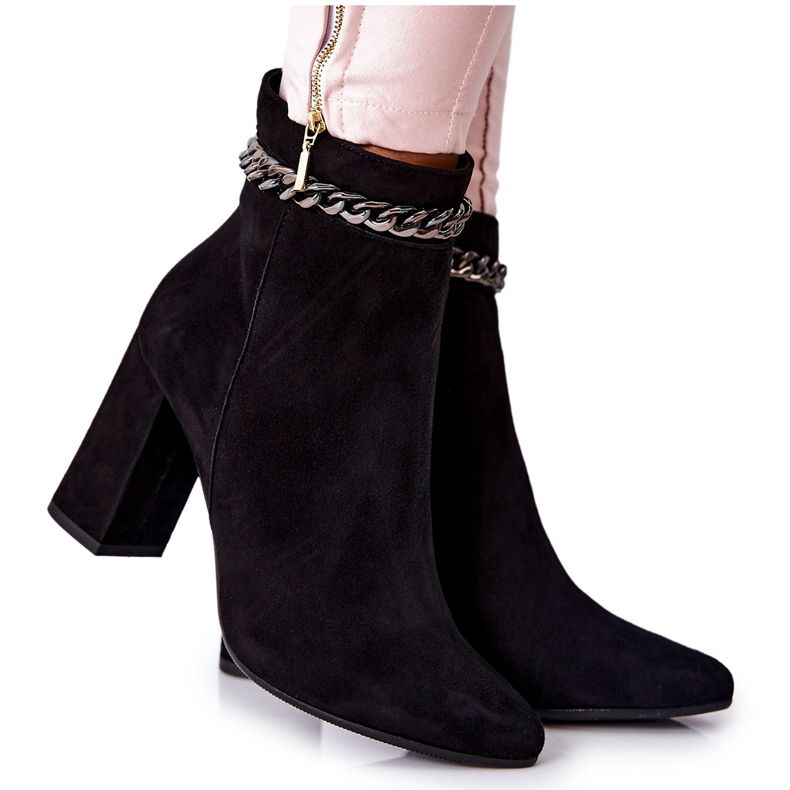 Hohe Lederstiefel Laura Messi Schwarz 2203