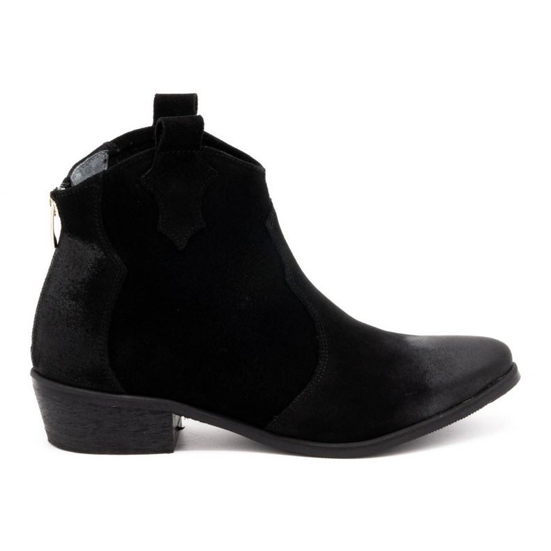 Exquisite Damen Lederstiefel 1128EX schwarz