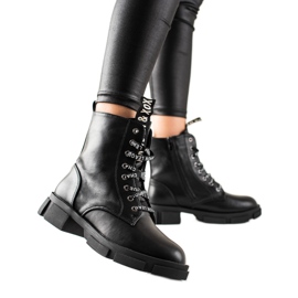 Goodin Schwarze Trapperstiefel