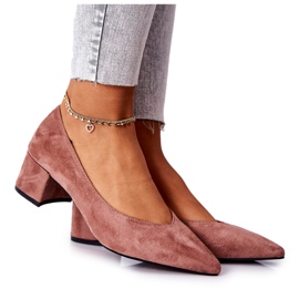 PG1 Wildleder Pumps auf einer Säule Pink Ross rosa