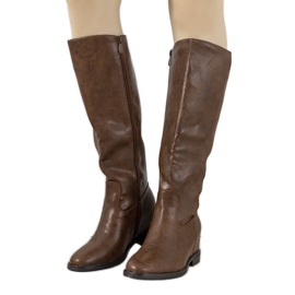 Braune Keilstiefel von Rosamonde