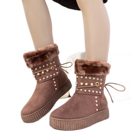 Almendra rosa Damen Schneestiefel