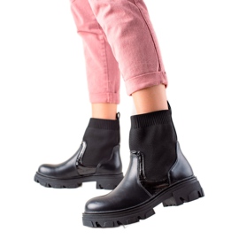 TRENDI Slip-On-Taschen auf der Plattform schwarz