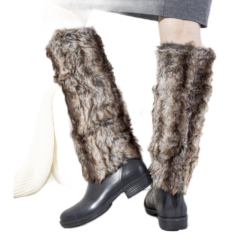 Schwarze Regenstiefel mit Melgar Fell