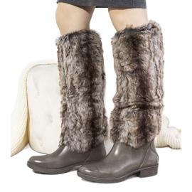 Beige Regenstiefel mit Melgar Fell