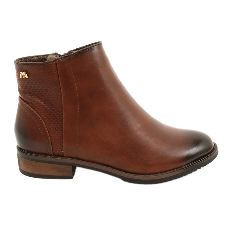 M.Daszyński Braune Booties Chelsea Boots SA62-2