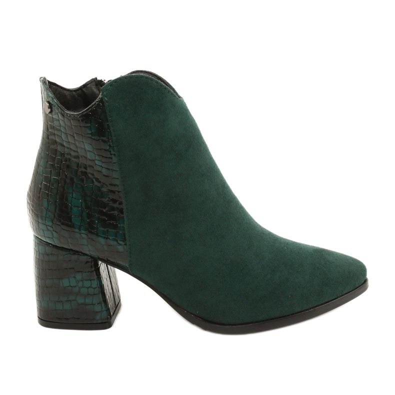 M.Daszyński Grüne Wildlederstiefel MR2025-3 schwarz