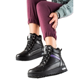 TRENDI Schneestiefel mit Glitzer Supermo schwarz
