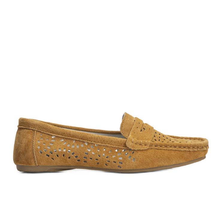 S. BARSKI Camel Loafer mit Lochmuster von S. Bararski braun