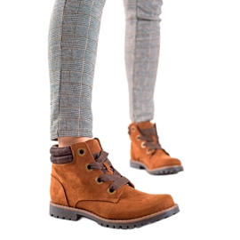 TRENDI Traperstiefel aus Wildleder braun