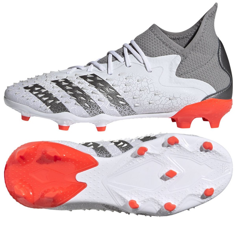 Adidas Predator Freak.1 Fg Jr FY6260 Fußballschuhe mehrfarbig weiß