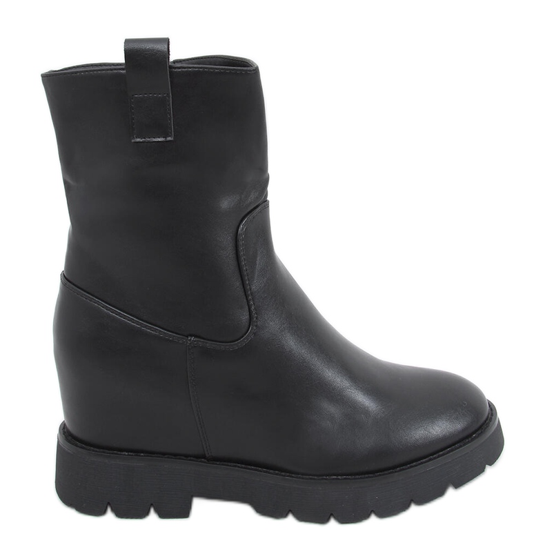 Stiefel auf einem versteckten Keil Luanda Black schwarz