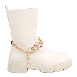Stiefel mit abnehmbarer Kette Lome Beige