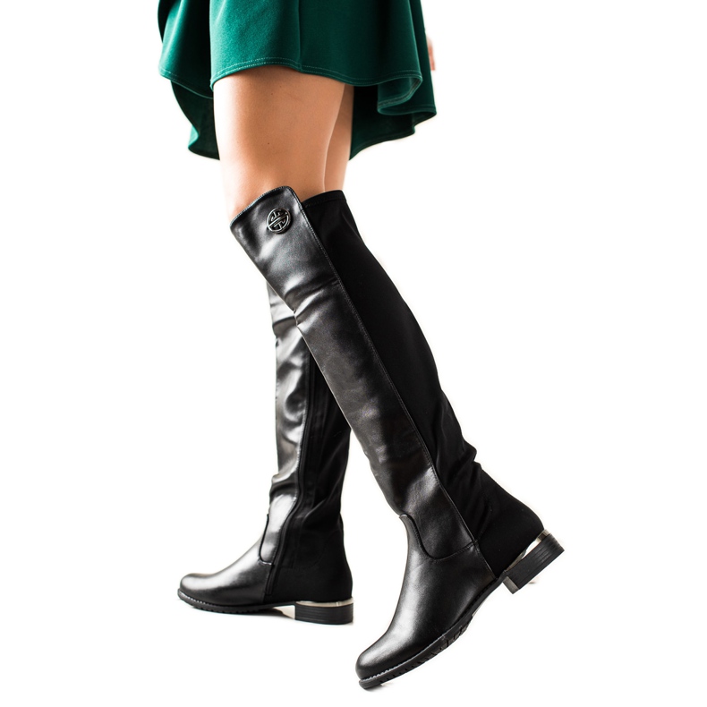 Weide Hohe elegante Stiefel schwarz