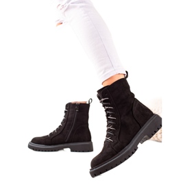 TRENDI Schwarze Schnürstiefel