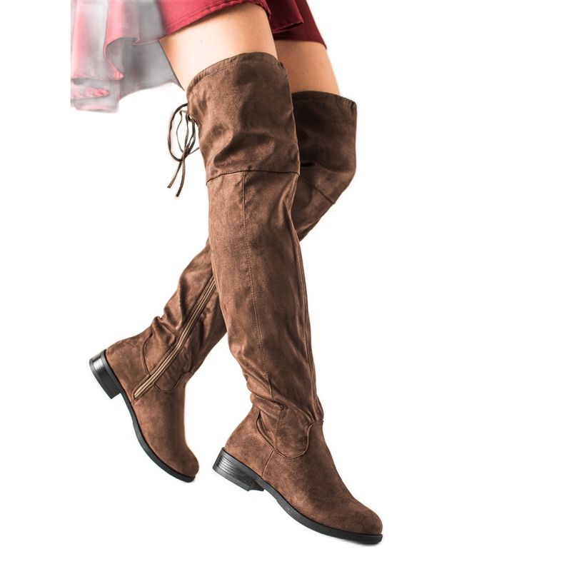 TRENDI Bequeme Overknee-Stiefel braun