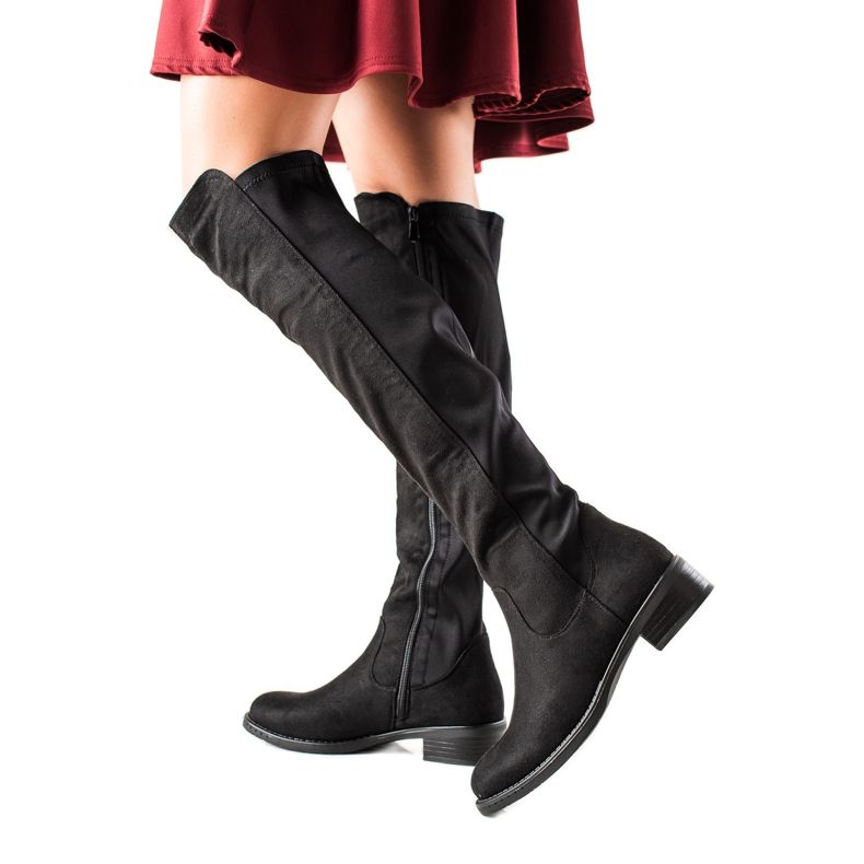 Lovery Bequeme Wildlederstiefel schwarz