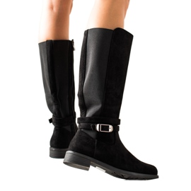 TRENDI Freizeitstiefel mit Schnalle schwarz