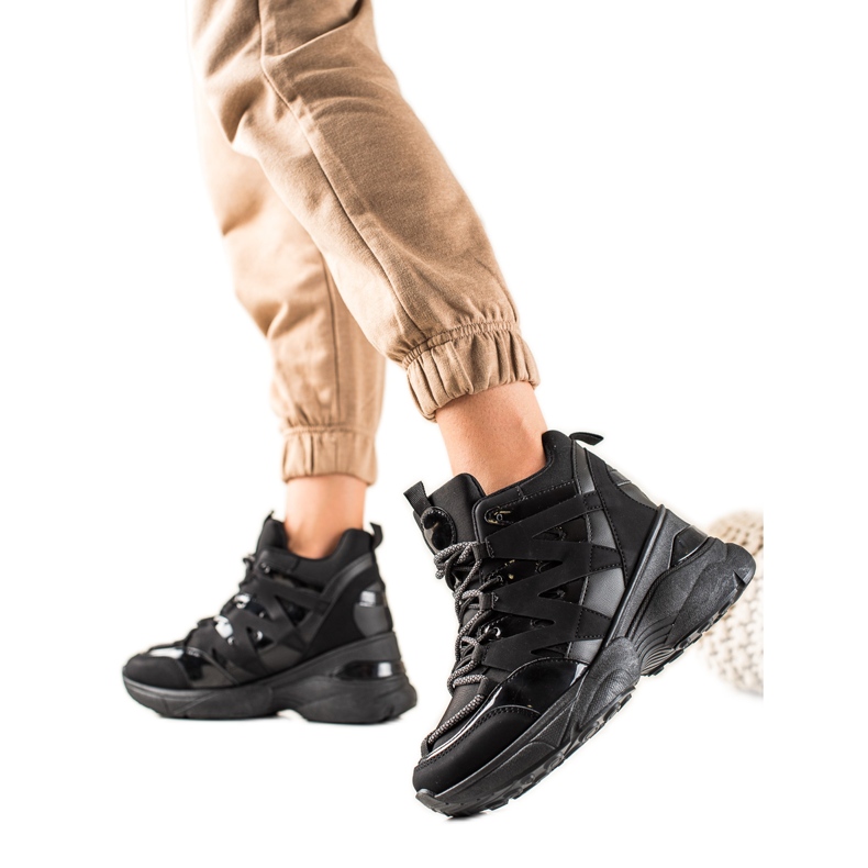 W. Potocki Bequeme schwarze Potocki-Stiefel