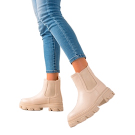 Seastar Modische Chelsea-Boots auf der Plattform beige