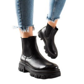 Seastar Modische Chelsea-Boots auf der Plattform schwarz