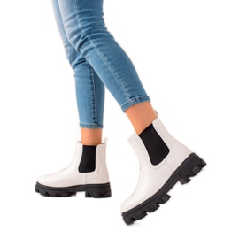 Seastar Modische Chelsea-Boots auf der Plattform weiß