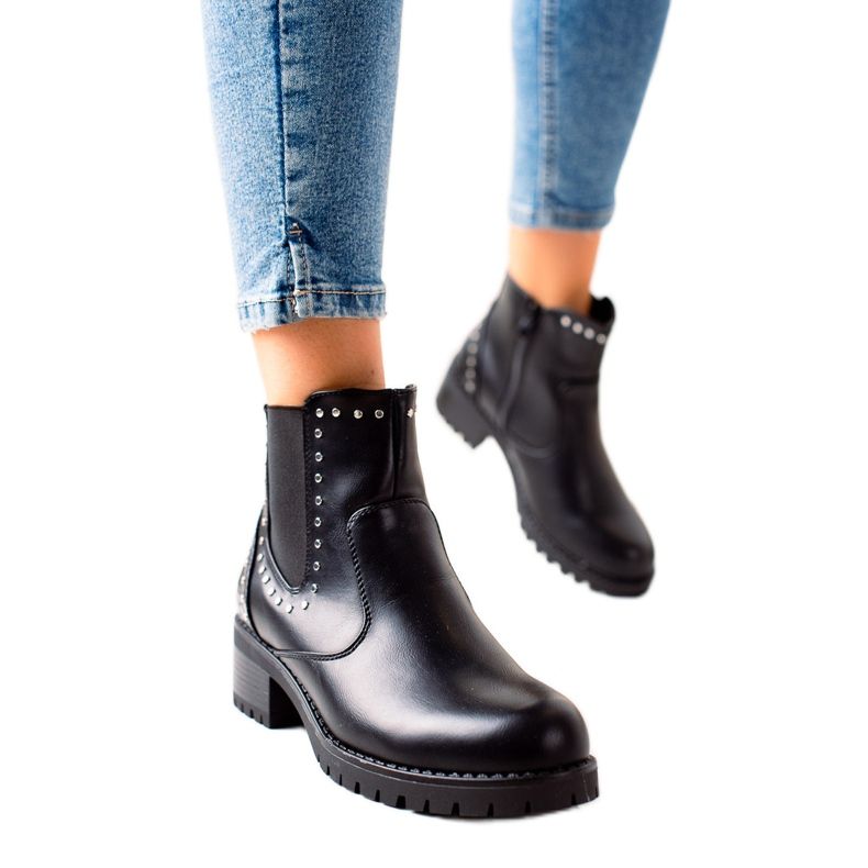 Anesia Paris Bequeme schwarze Stiefel