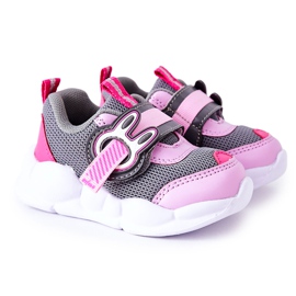 BEFADO S.A. Kinder Sportschuhe mit Klettverschluss Befado 516P091 Grau-Rosa