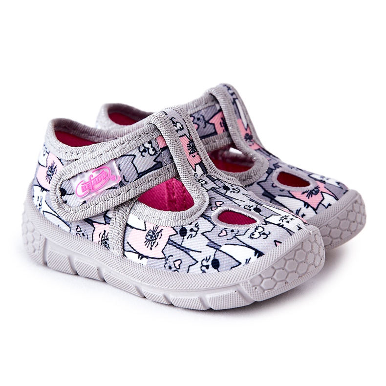 BEFADO S.A. Schuhe Hausschuhe Befado Cat 533P019 Grau