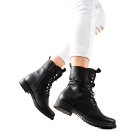 Super Mode Klassische Schnürstiefel schwarz