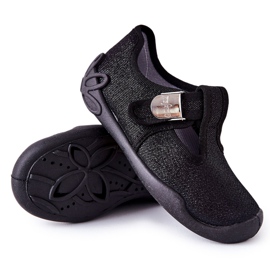 BEFADO S.A. Ballerina Hausschuhe Befado Shiny 115X006 Schwarz