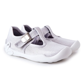 BEFADO S.A. Ballerina Hausschuhe Befado Shiny 115X001 Silber silber-