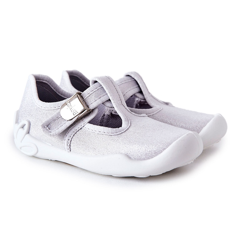 BEFADO S.A. Ballerina Hausschuhe Befado Shiny 115X001 Silber silber-