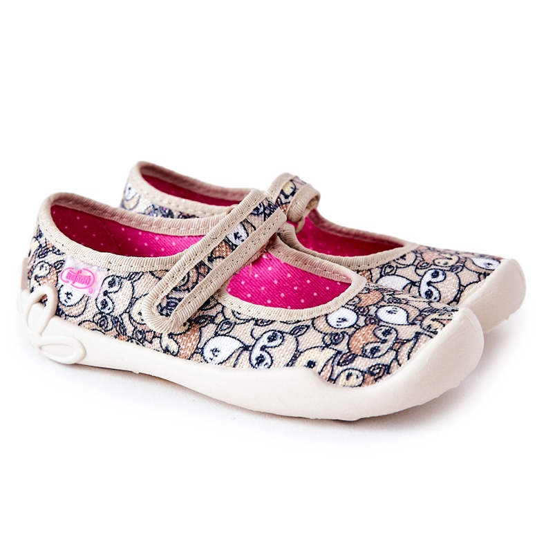 BEFADO S.A. Ballerina-Hausschuhe Befado Reh 114X467 Beige braun