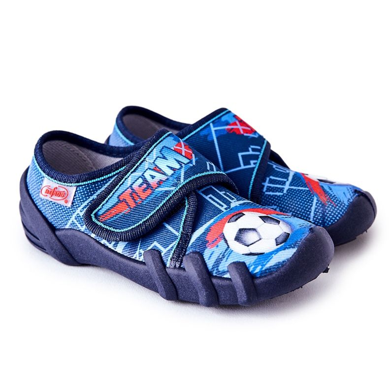 BEFADO S.A. Hausschuhe Befado Blau Klettverschluss 273X321