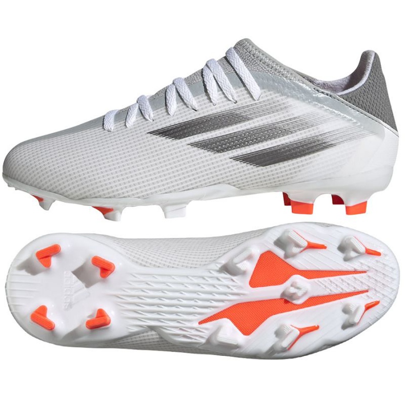 Adidas X Speedflow.3 Fg Jr FY3305 Fußballschuhe grau-weiß weiß