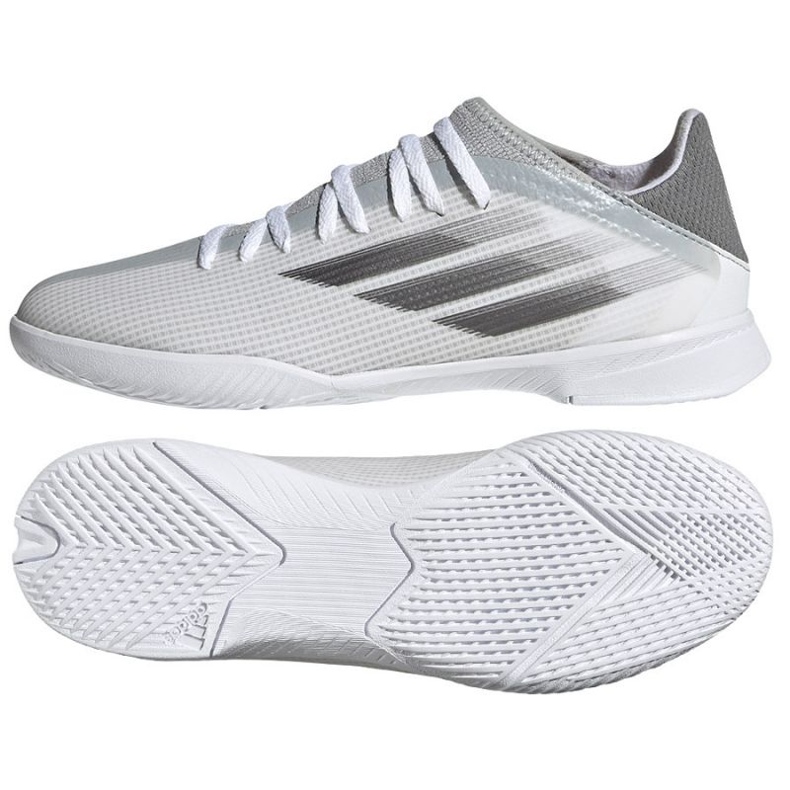 Adidas X Speedflow.3 In Jr FY3315 Fußballschuhe grau-weiß grautöne