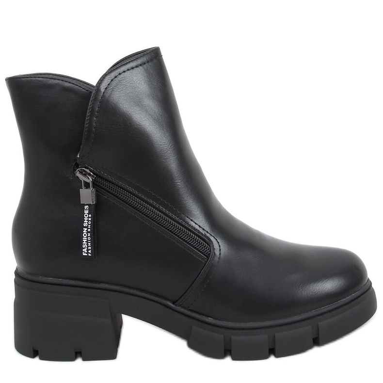 Burun Schwarze Stiefel mit hohen Sohlen